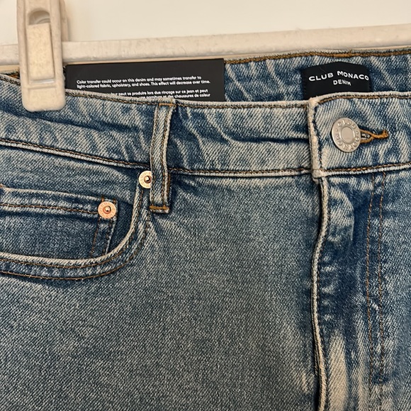NWT Club Monaco Kick Crop Jean Size 27 Niagara Wash - Picture 8 of 9